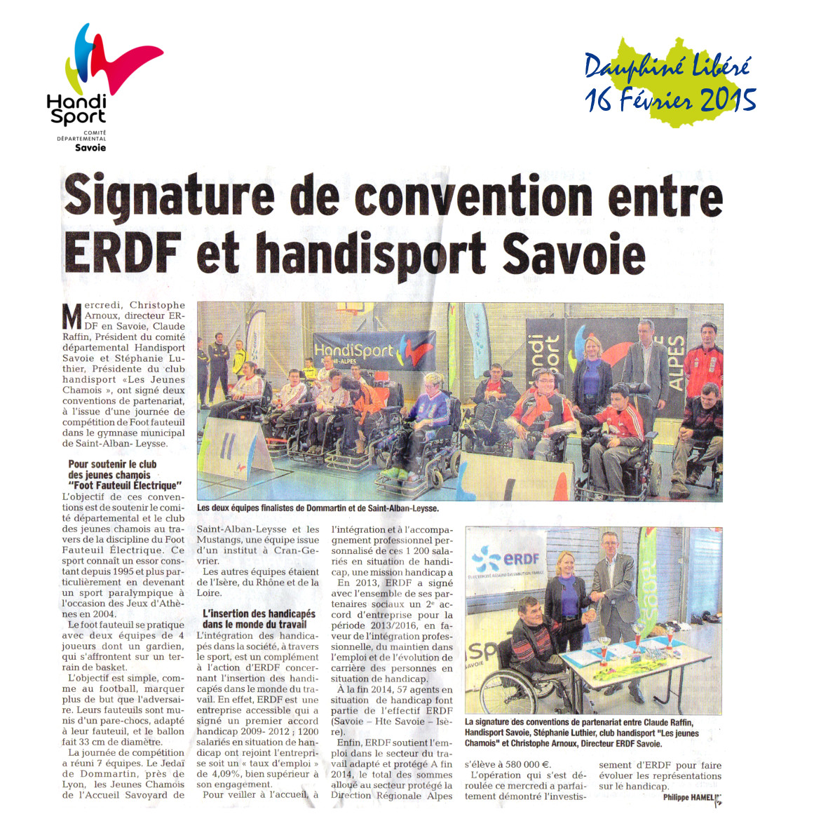 Handisport Savoie - ERDF